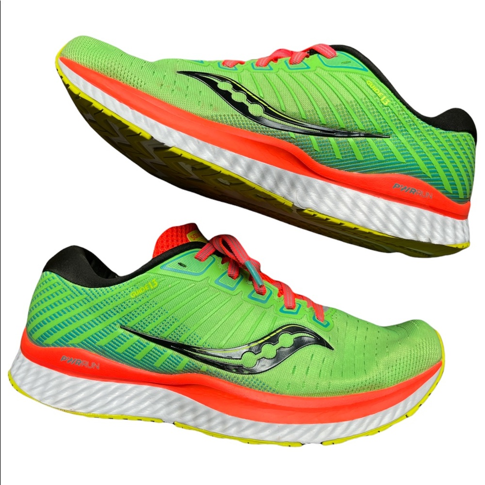 Saucony Womens Guide 13 S10548-10 Mutant Green Running Shoes Sneakers Size 9